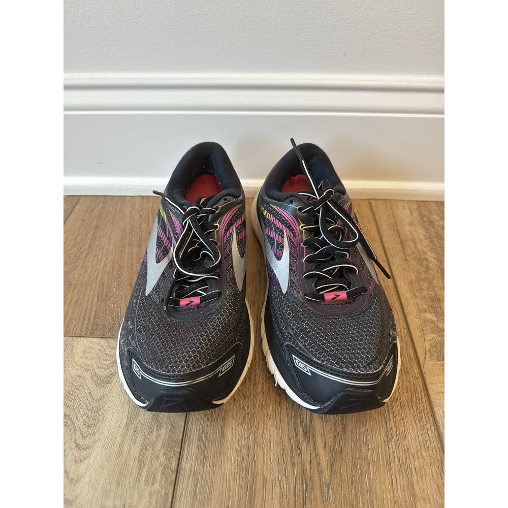Brooks Glycerin 15 Running Shoes Women 8 Black Pink 202471B088 Mesh Reflective